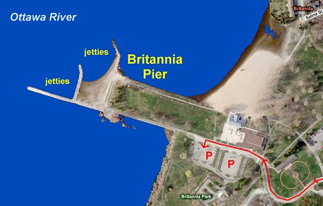MS Virtual Earth Satellite Image Map of Britannia Pier Area