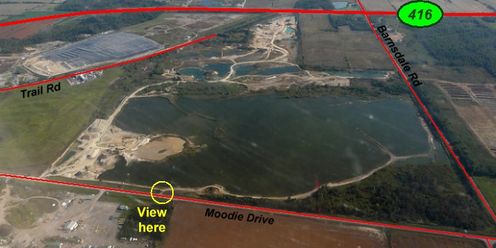 Aerial Photo of Moodie Drive Quarry Ponds