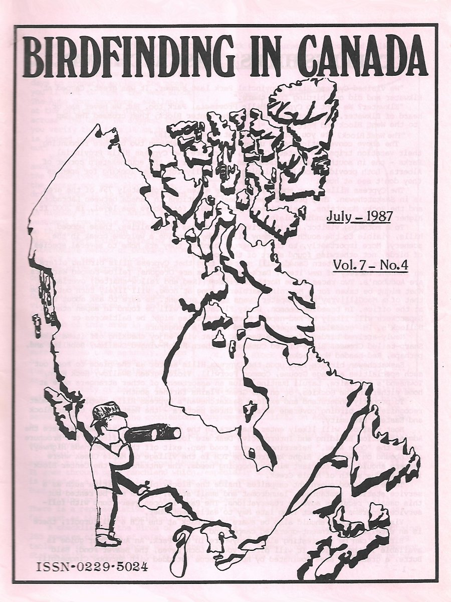 Birdfinding in Canada Jul. 1987 Cover