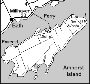 Map of Amherst Island