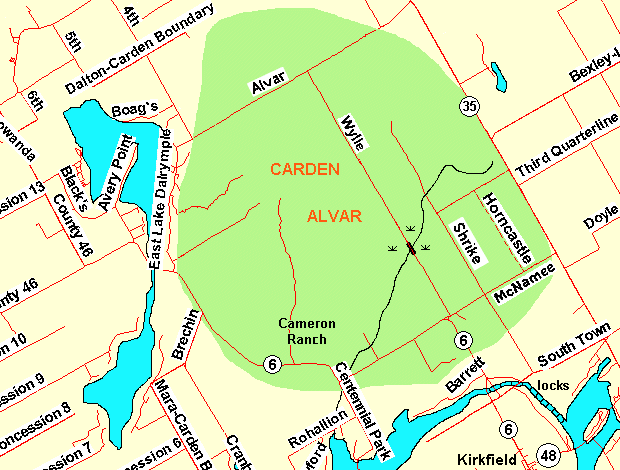 Map of Carden Alvar Area