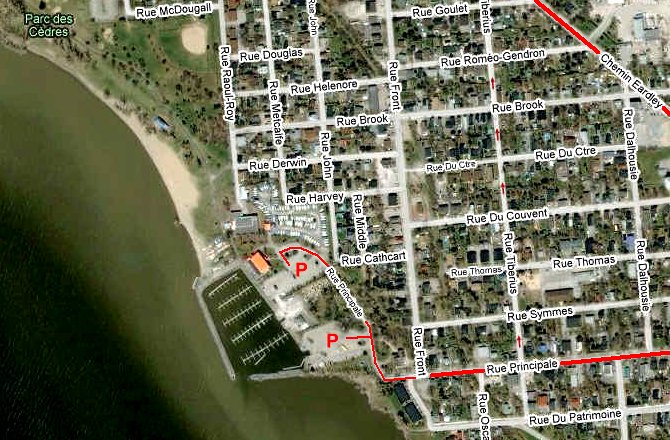 Google Satellite Map of Aylmer Marina Area