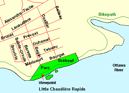 Map of Parc Brébeuf