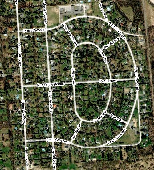 Google Satellite Image Map of Lakeview Terrace Area