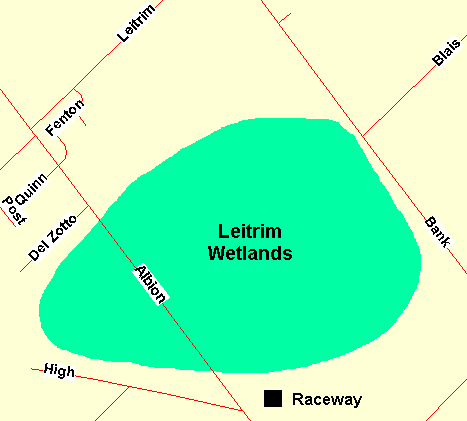 Map of Letrim Wetlands area