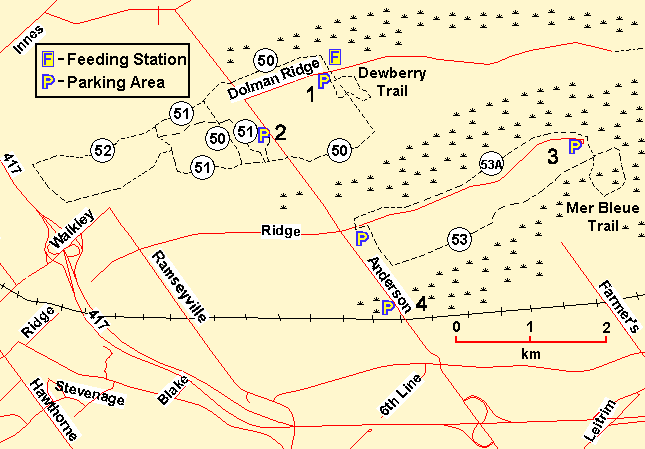Map of Dolman Ridge Road area