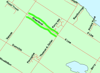 Map of Dunrobin Ridge on Greenland Road area