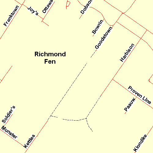 Map of the Harbison Road Area