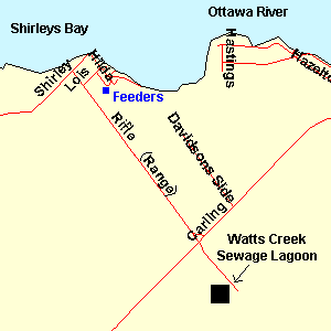 Map of Shirleys Bay Cottage area