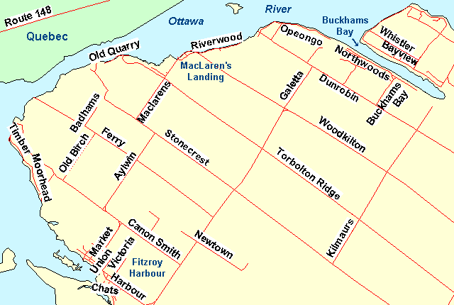 Map of MacLaren's Landing area
