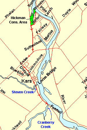 Map of Steven and Cranberry Creek Mouths