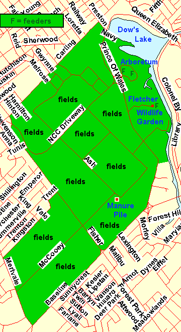Map of the Central Experimental Farm area