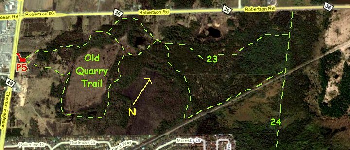 Stony Swamp Trail Map Neilyworld Birding Ottawa - Sw - Stony Swamp Loop - Old Quarry Trail Page