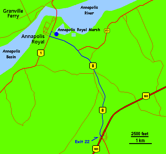 Location Map of the Annapolis Royal Marsh area