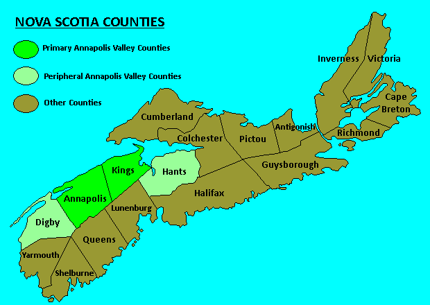 Annapolis Valley Location Map