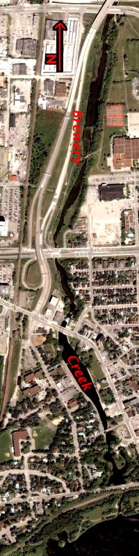 Google Satellite View of the Southern Portion of Brewery Creek