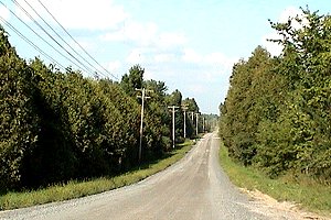 View along Bleeks Road just Northeast of Munster