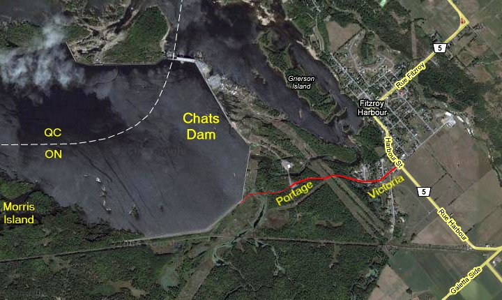 Google Satellite View of the Chats Dam Area