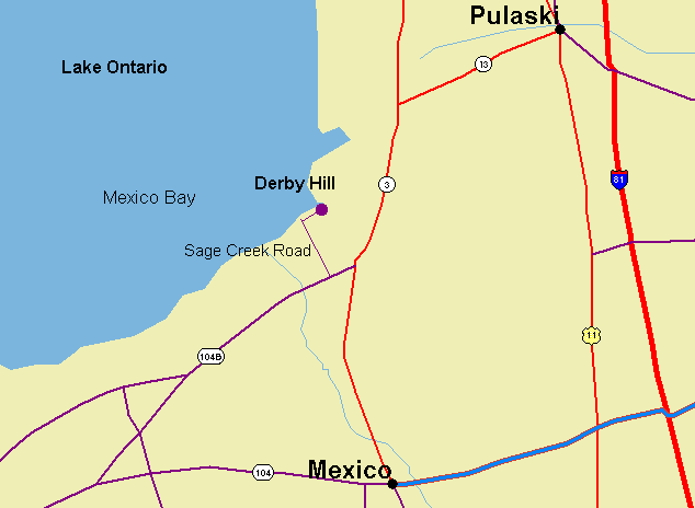 Map of Derby Hill Area