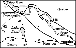 Map of Lake Doré Area