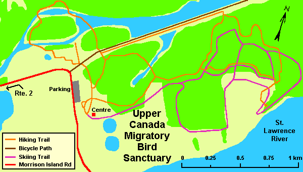 Map of the Upper Canada Migratory Bird Sanctuary Area