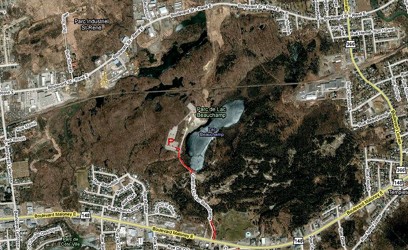 Google Satellite Map of Parc du Lac Beauchamp