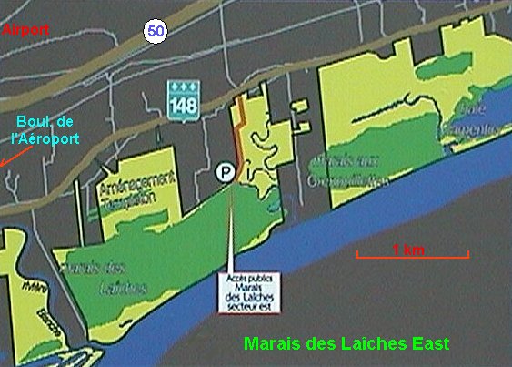 Map of Marais des Laîches West