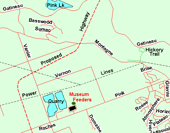 Map of Mountain Road Trails area