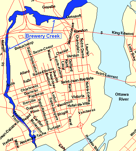 Map of Brewery Creek & Hull
