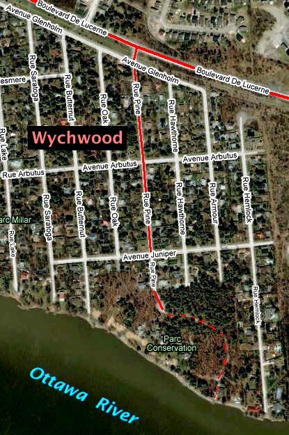 Google Satellite Map of the Wychwood Area