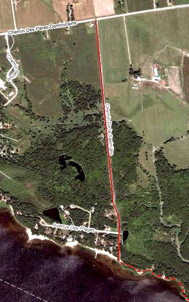 Google Satellite Image Map of Chemin de la Sapinière Area