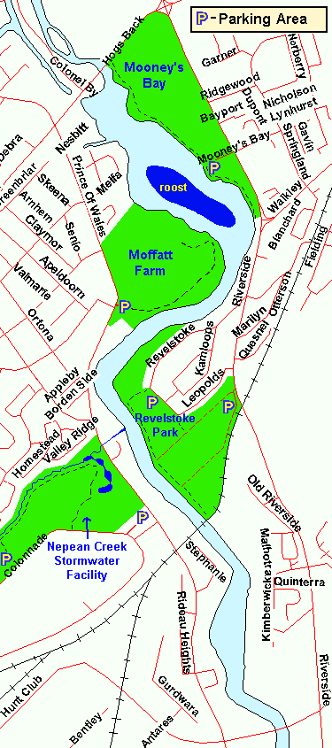 Map of Nepean Creek Stormwater Facility area