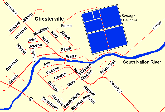 Map of Chesterville Lagoons area
