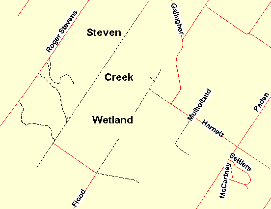 Map of the Area SW of Mulholland Road