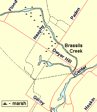 Map of the Dwyer Hill Road Marsh Area