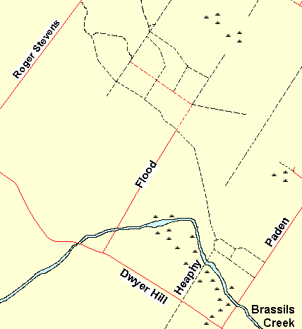 Map of the Flood Road Area