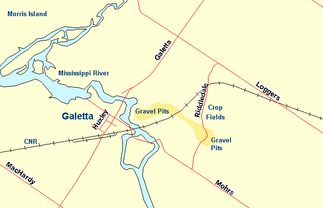 Map of the Galetta area