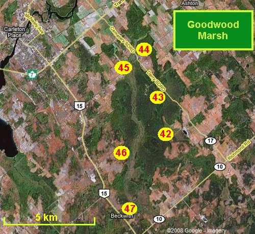 Map of the Goodwood Marsh area