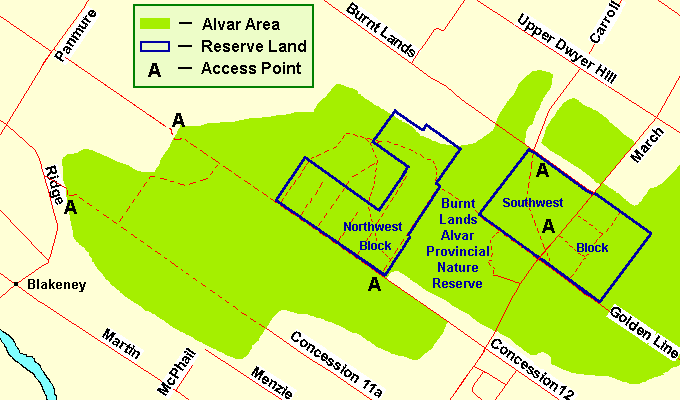 Map of The Burnt Lands area