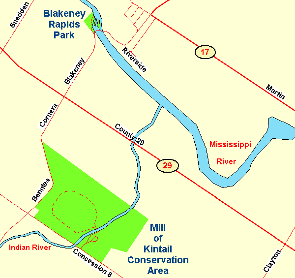 Map of the Mill of Kintail Conservation Area